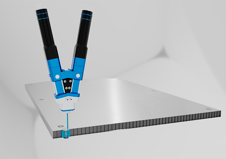 航空機構造部材のインサート充填に2液ディスペンサーを適用した事例