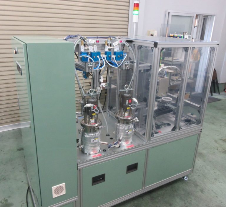 車載モータコイルへエポキシ樹脂を精確に充填するロボット装置