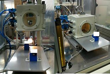 実装基板入りワークに2液エポキシを真空注入する装置の事例