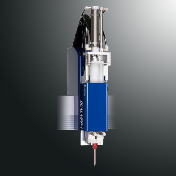 武蔵エンジニアリングのデュアルカートリッジ対応2液塗布システム DUAL MPP-1（2液用容積計量方式）