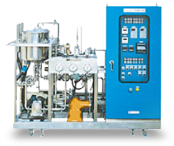 タクミナの2液性粘着剤混合装置スムーズフローシステム